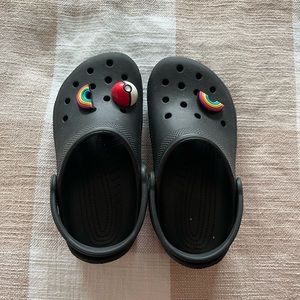 Kid's Size 1 Black CROCS